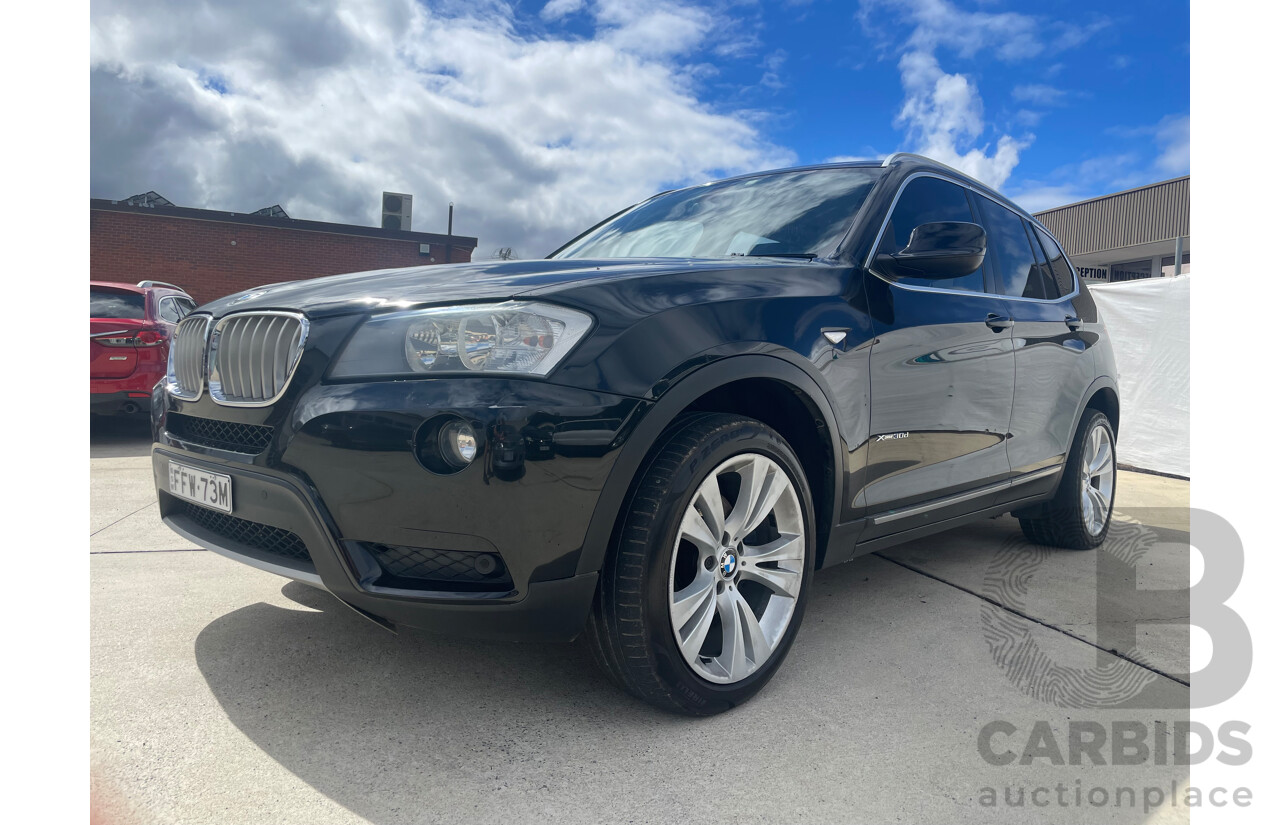 09/2012 Bmw X3 xDRIVE30d 4WD F25 4D Wagon Black 3.0L