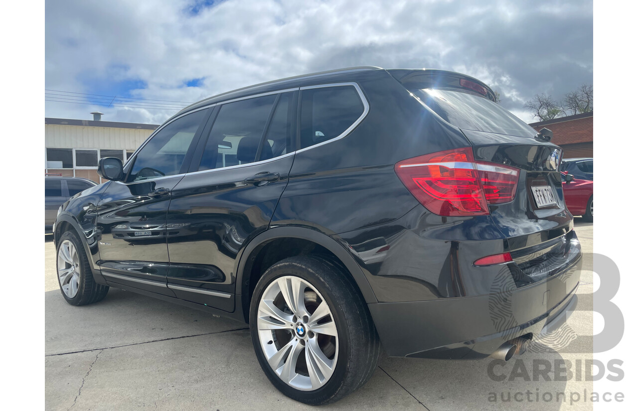 09/2012 Bmw X3 xDRIVE30d 4WD F25 4D Wagon Black 3.0L