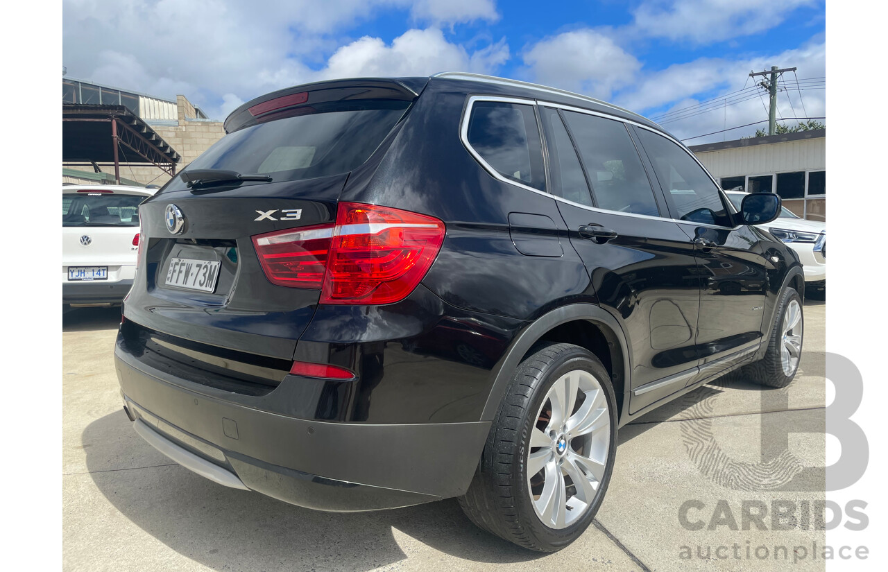09/2012 Bmw X3 xDRIVE30d 4WD F25 4D Wagon Black 3.0L
