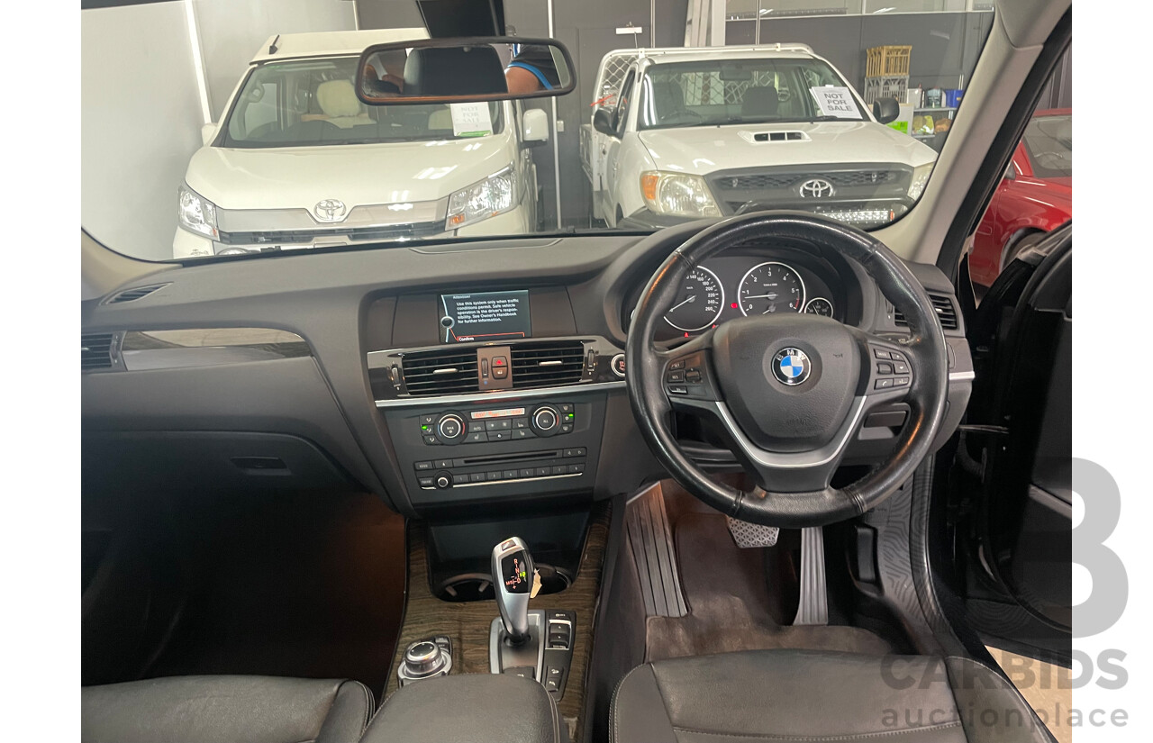 09/2012 Bmw X3 xDRIVE30d 4WD F25 4D Wagon Black 3.0L