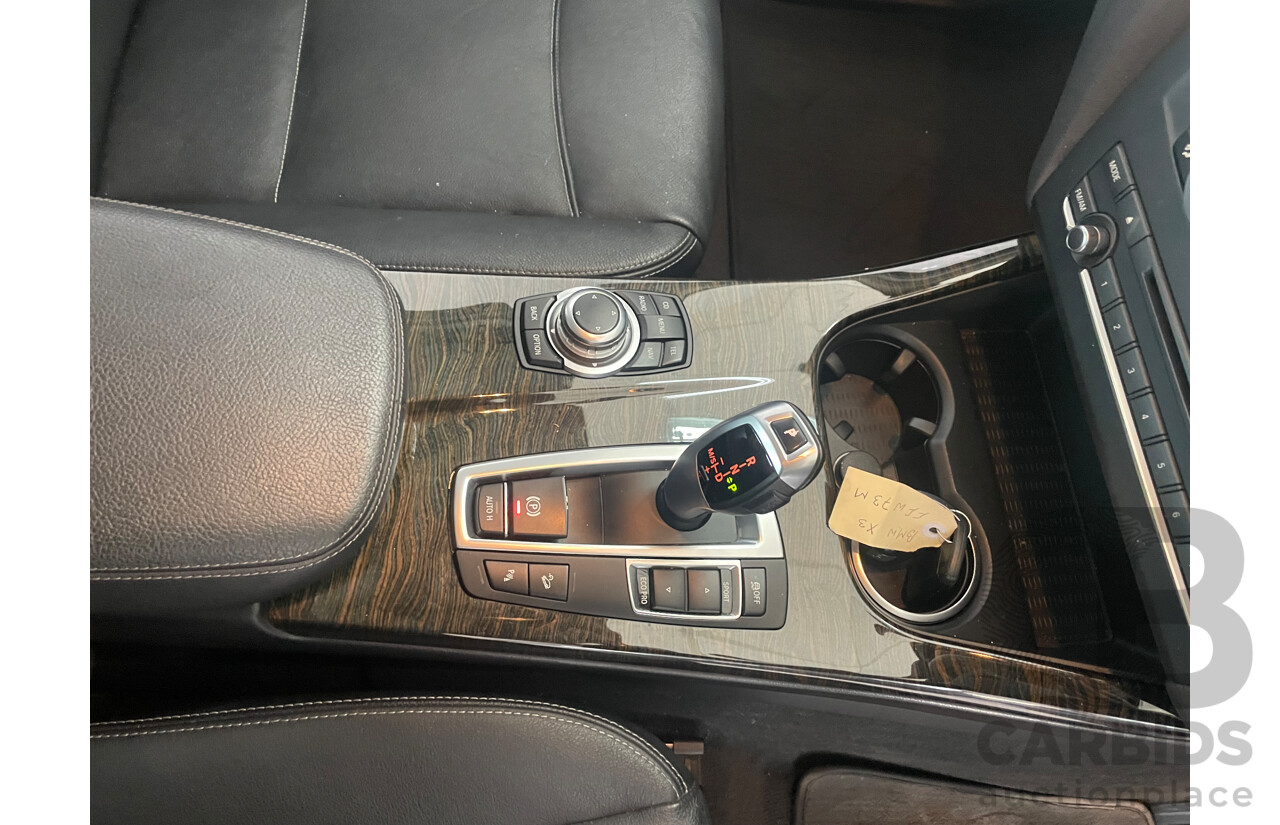 09/2012 Bmw X3 xDRIVE30d 4WD F25 4D Wagon Black 3.0L