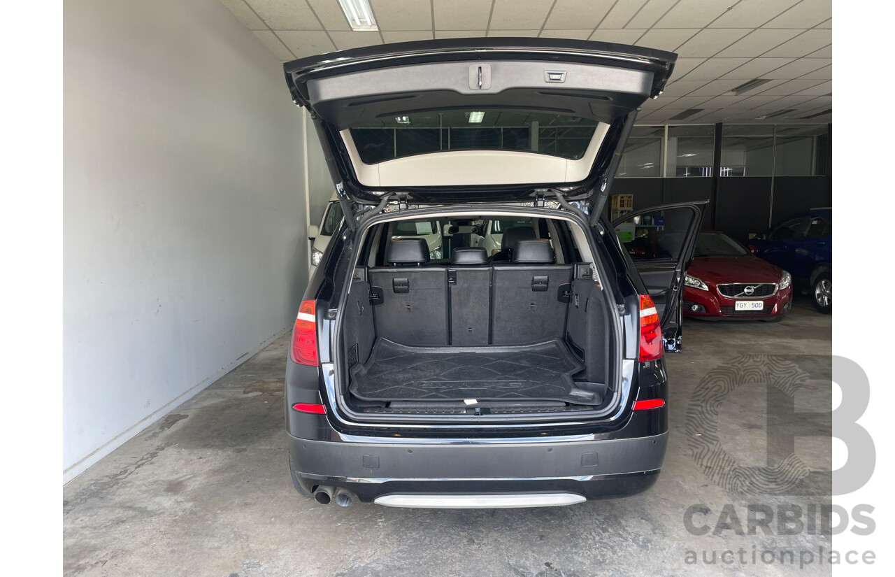 09/2012 Bmw X3 xDRIVE30d 4WD F25 4D Wagon Black 3.0L