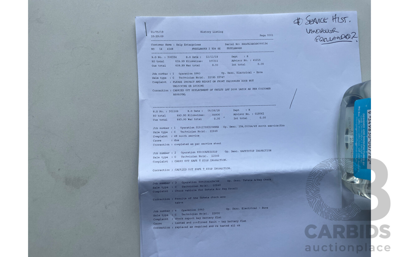 01/2014 Land Rover Freelander 2 TD4 (4x4) 4x4 LF MY14 4D Wagon White 2.2L