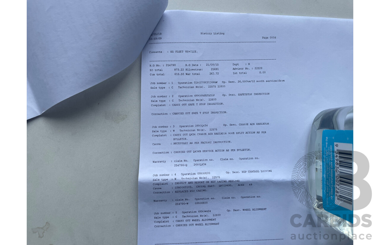 01/2014 Land Rover Freelander 2 TD4 (4x4) 4x4 LF MY14 4D Wagon White 2.2L