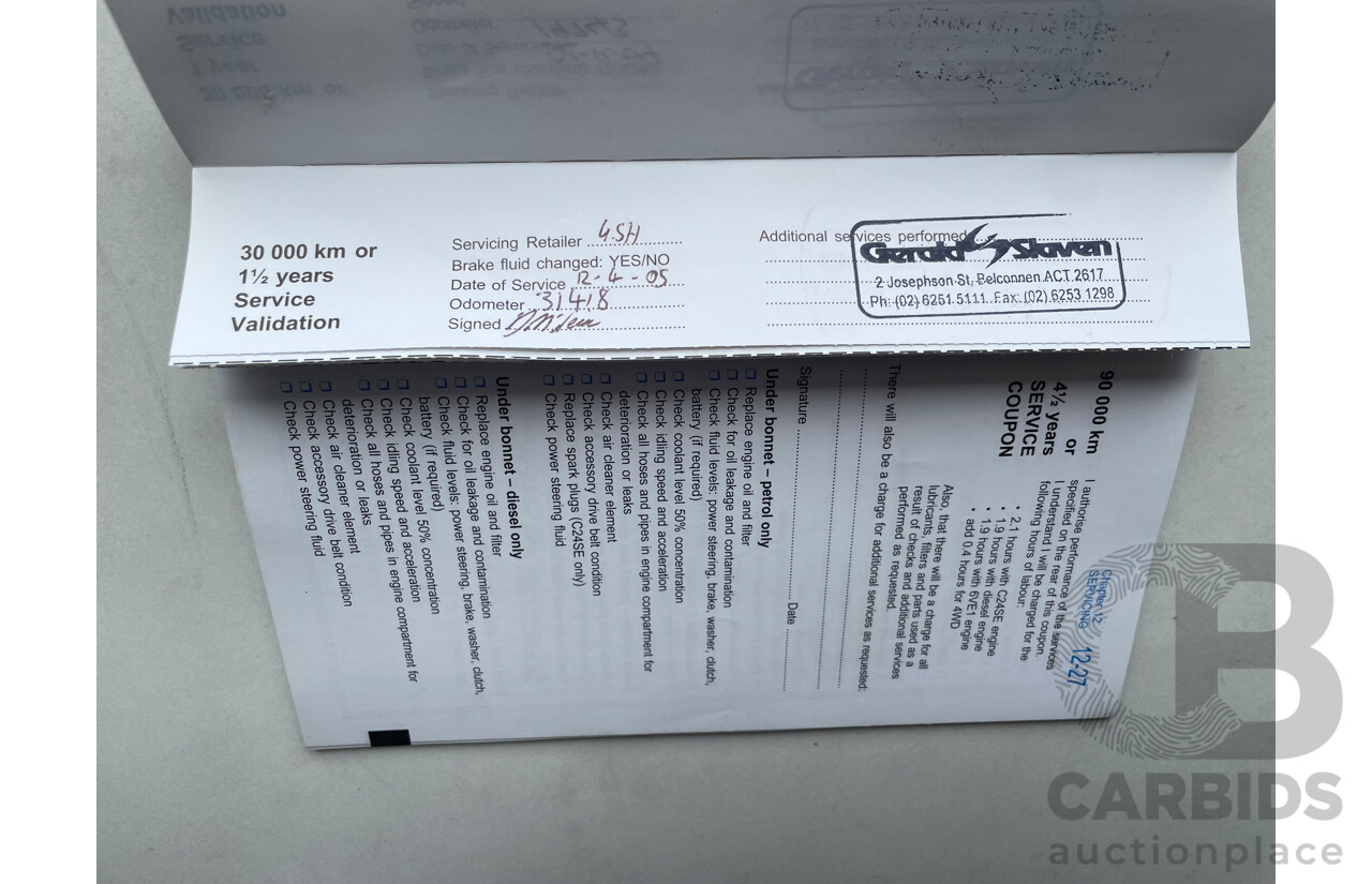 08/2003 Holden Rodeo LT RWD RA Crew Cab P/Up White 3.5L