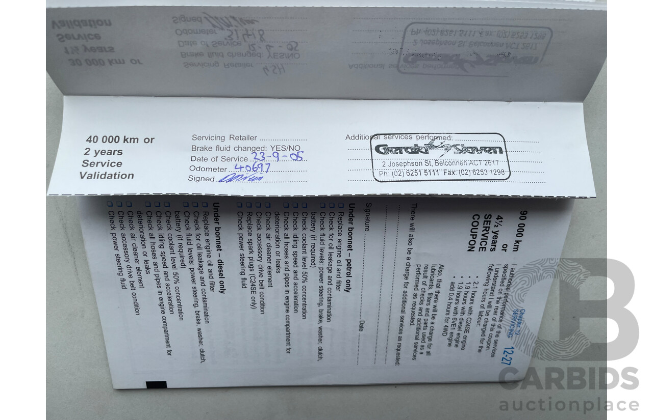 08/2003 Holden Rodeo LT RWD RA Crew Cab P/Up White 3.5L