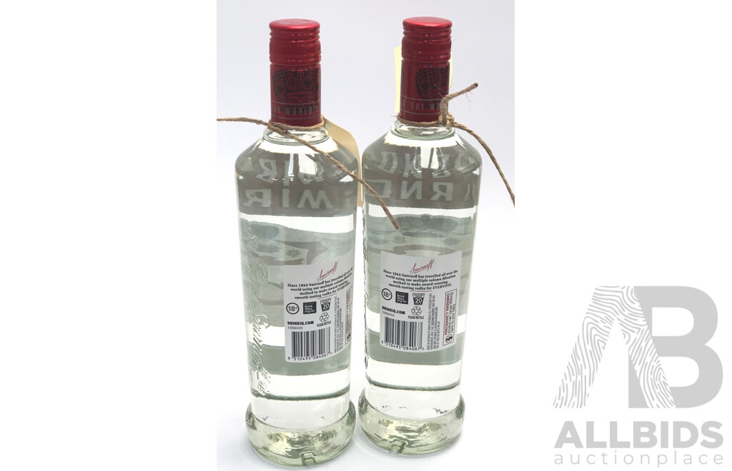 2x Bottles of 700ml Smirnoff Recipe No 21 Vodka