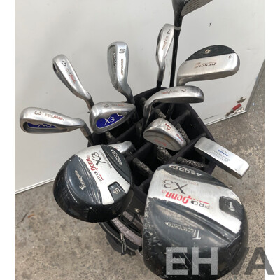 ProLine Golf Bag with 15 Golf Clubs