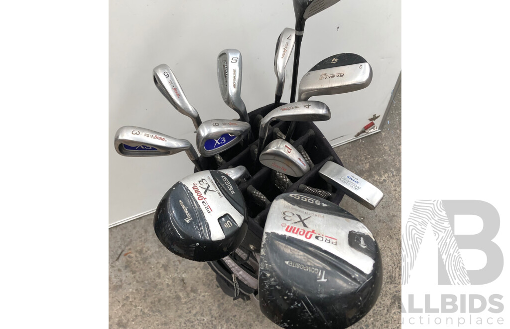 ProLine Golf Bag with 15 Golf Clubs