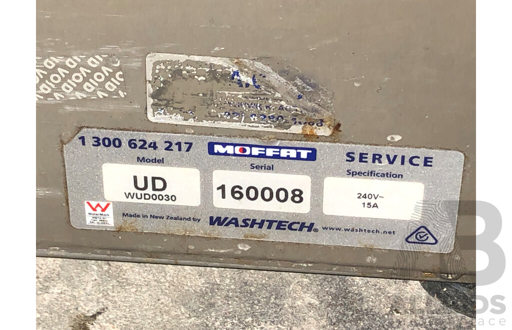 Moffat Washtec Under Counter Dishwasher