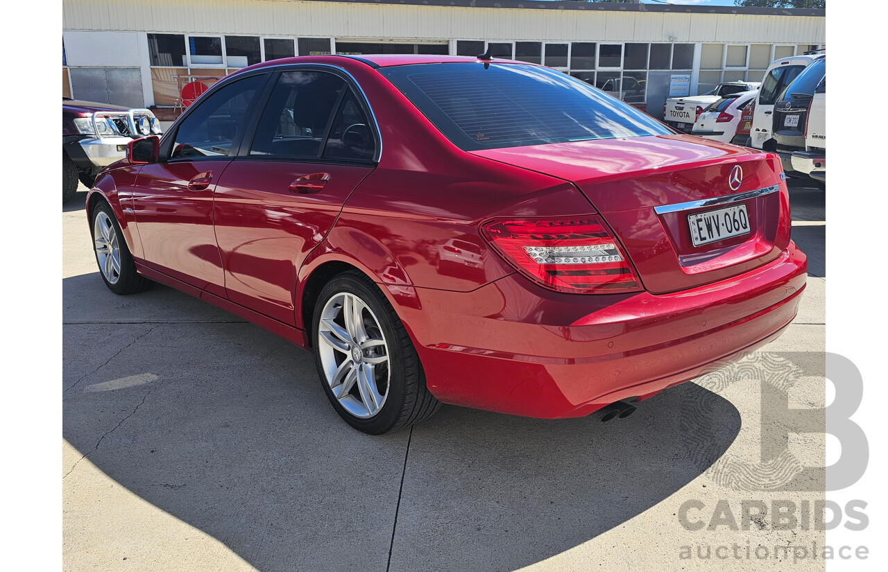 3/2012 Mercedes-Benz C200 CDI BE W204 MY12 4d Sedan Red 2.1L