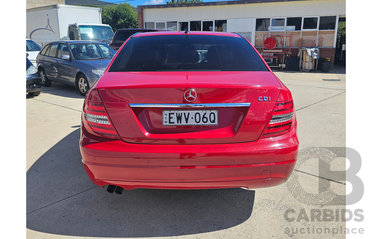 3/2012 Mercedes-Benz C200 CDI BE W204 MY12 4d Sedan Red 2.1L