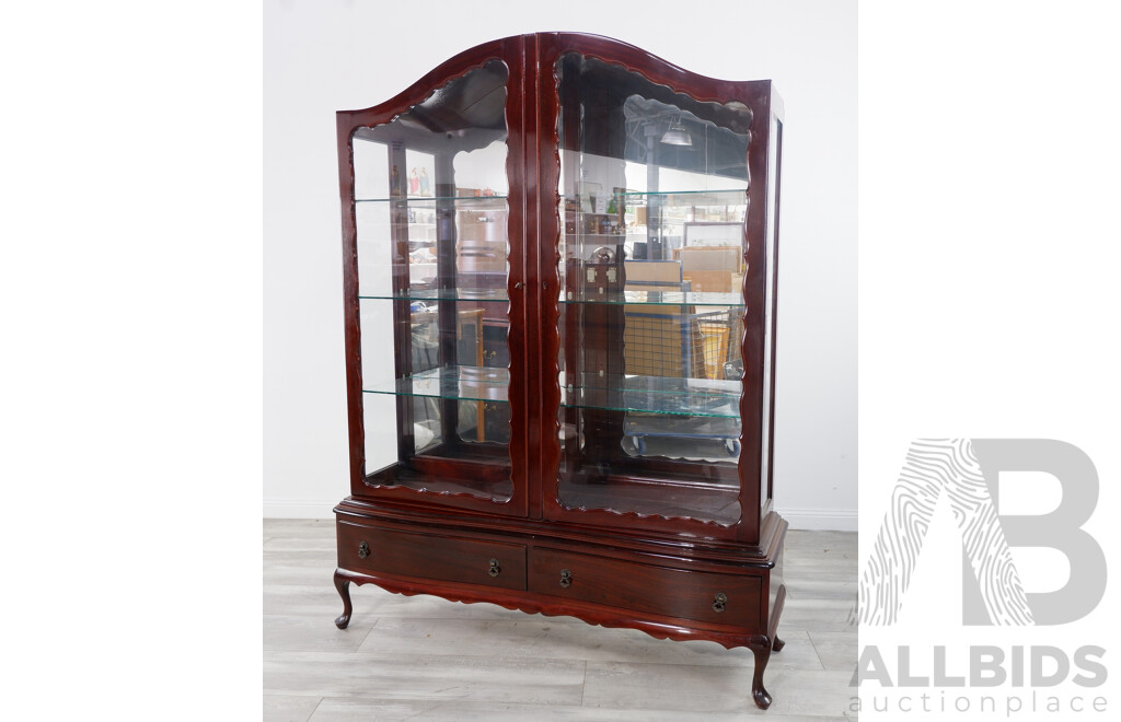 Antique Style Queen Anne Vitrine