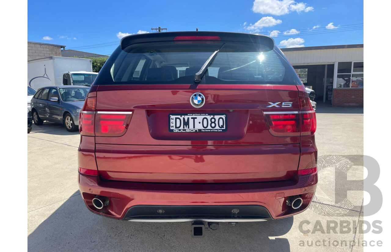 02/2012 Bmw X5 xDRIVE30d 4x4 E70 MY12 UPGRADE 4D Wagon Red 3.0L