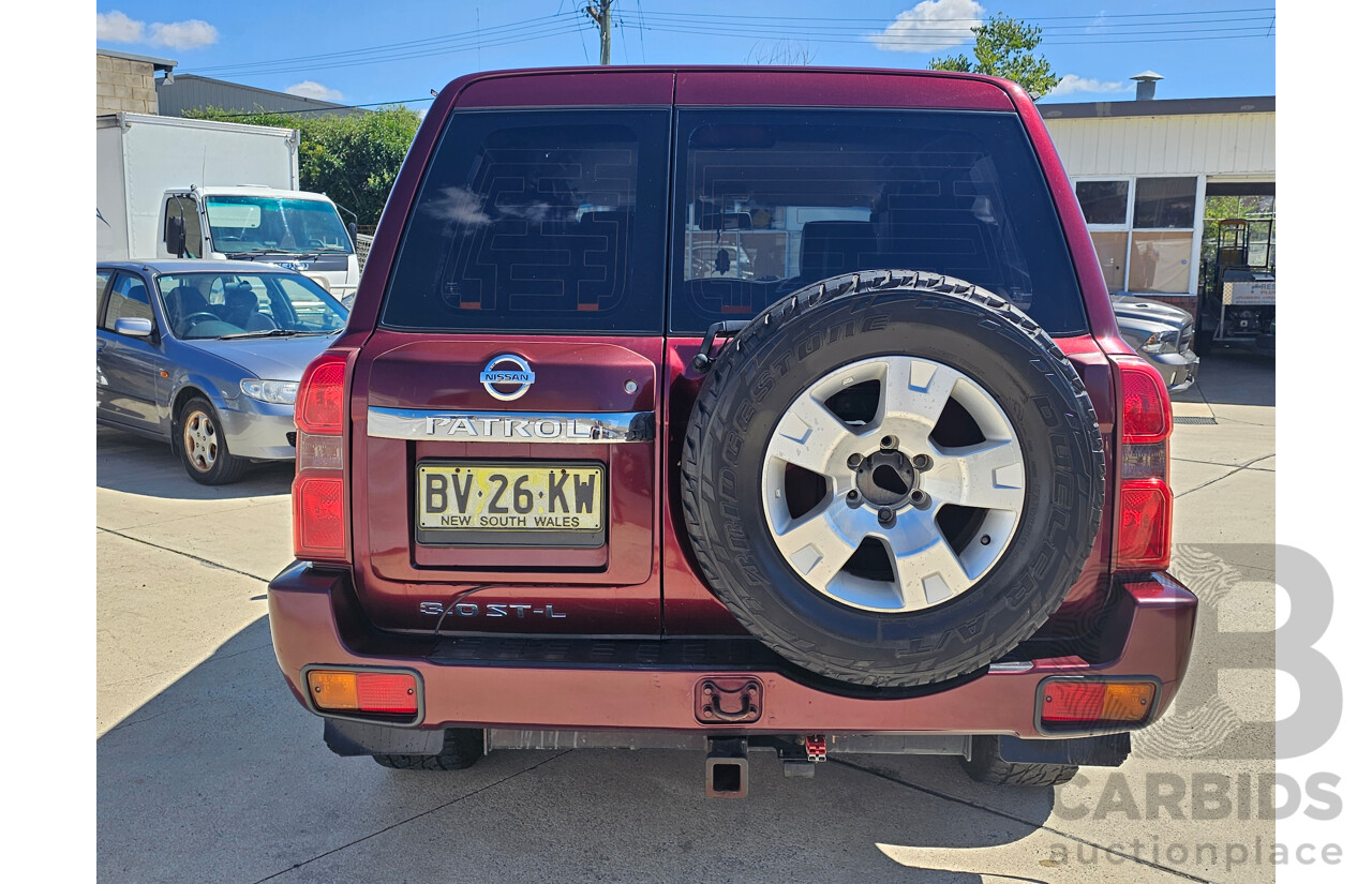 11/2005 Nissan Patrol ST-L (4x4) GU IV 4d Wagon Maroon 3.0L