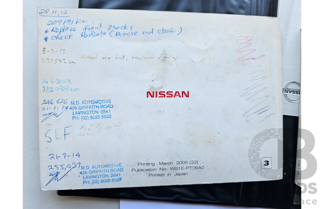 11/2005 Nissan Patrol ST-L (4x4) GU IV 4d Wagon Maroon 3.0L