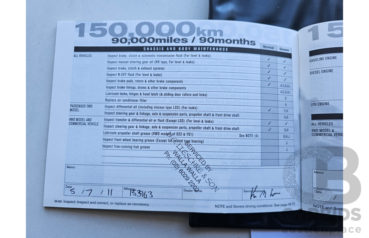 11/2005 Nissan Patrol ST-L (4x4) GU IV 4d Wagon Maroon 3.0L