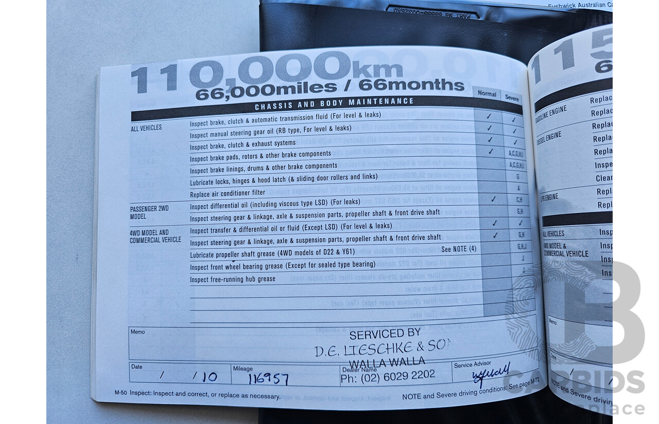 11/2005 Nissan Patrol ST-L (4x4) GU IV 4d Wagon Maroon 3.0L