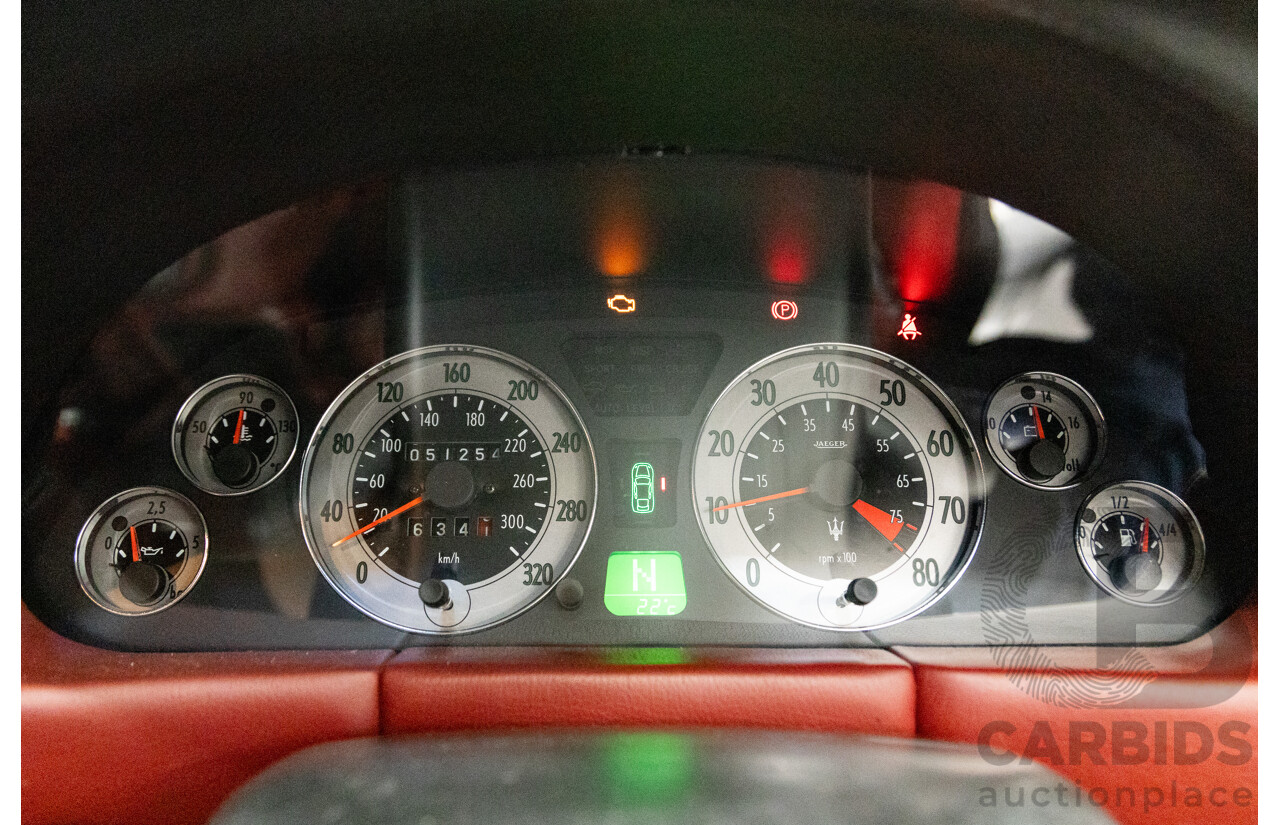 7/2002 Maserati Coupe Cambiocorsa 2d Coupe Grigio Alfieri Metallic Grey V8 4.2L - 09/2009 Import