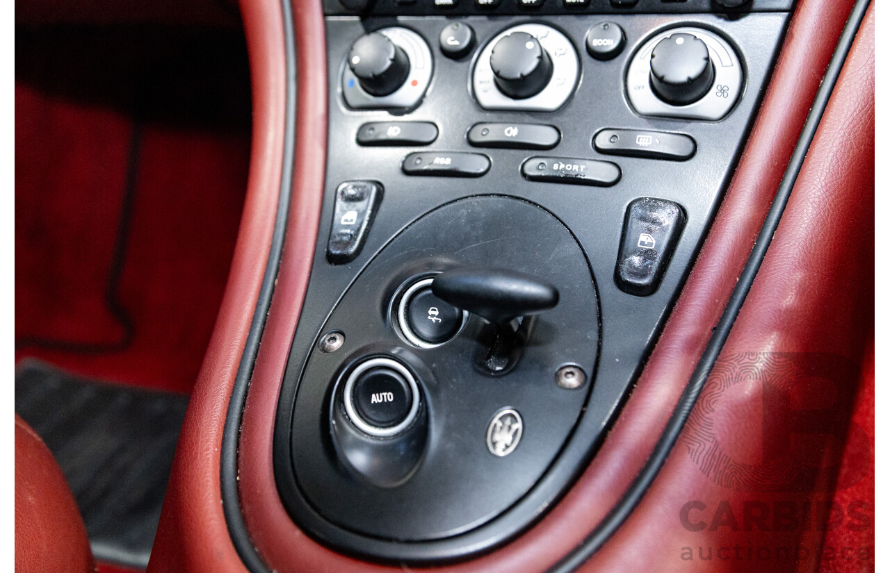 7/2002 Maserati Coupe Cambiocorsa 2d Coupe Grigio Alfieri Metallic Grey V8 4.2L - 09/2009 Import