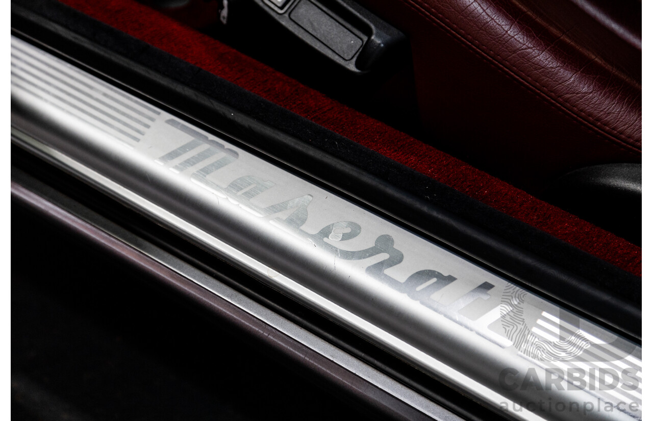 7/2002 Maserati Coupe Cambiocorsa 2d Coupe Grigio Alfieri Metallic Grey V8 4.2L - 09/2009 Import