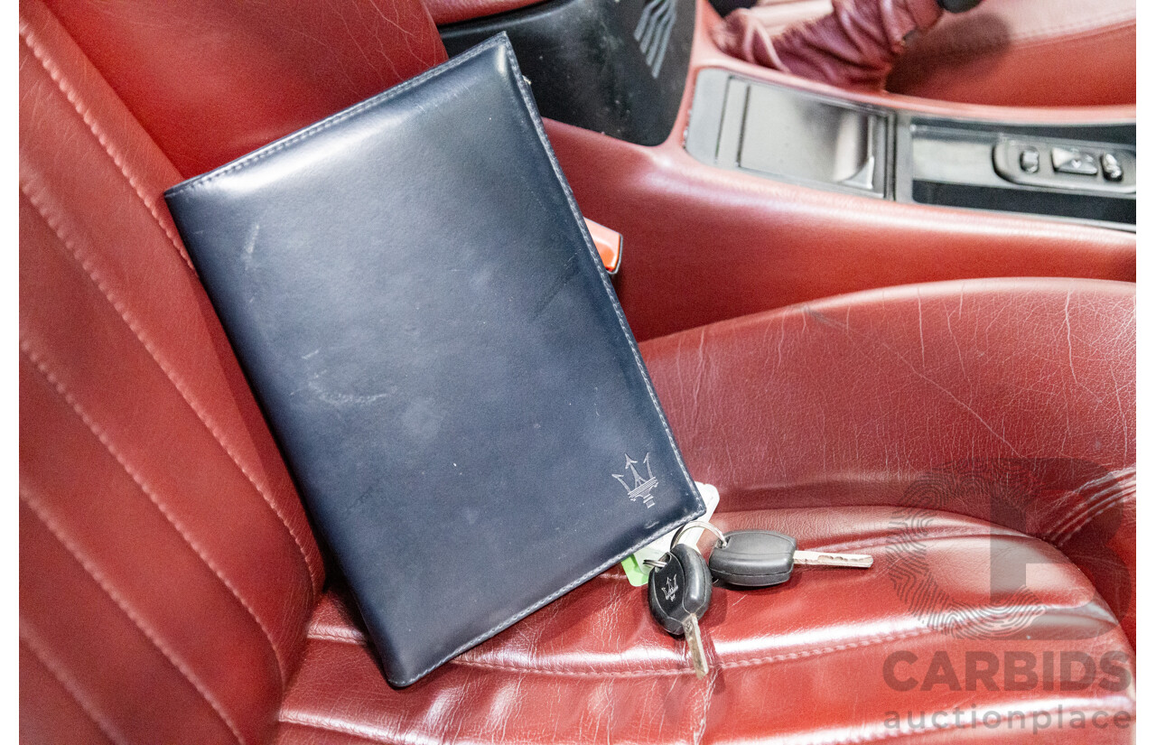 7/2002 Maserati Coupe Cambiocorsa 2d Coupe Grigio Alfieri Metallic Grey V8 4.2L - 09/2009 Import