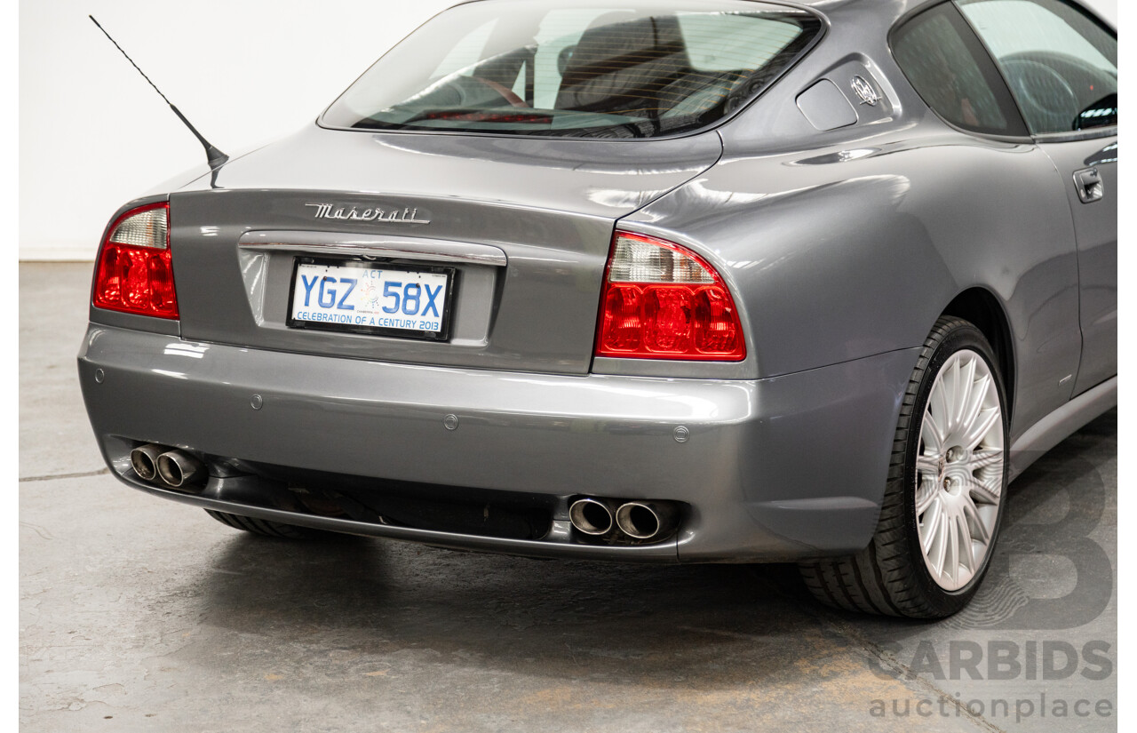 7/2002 Maserati Coupe Cambiocorsa 2d Coupe Grigio Alfieri Metallic Grey V8 4.2L - 09/2009 Import