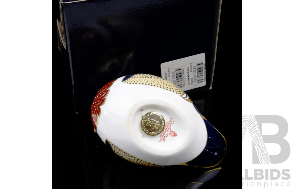 Royal Crown Derby Porcelain, Carolina Duck Paperweight in Original Box
