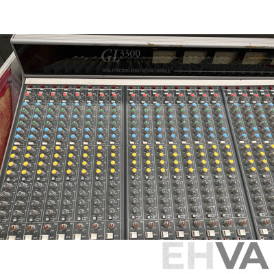 Allen & Heath GL3300 40 Channel Dual Function Audio Mixing Console with Rack Units and Road Cases