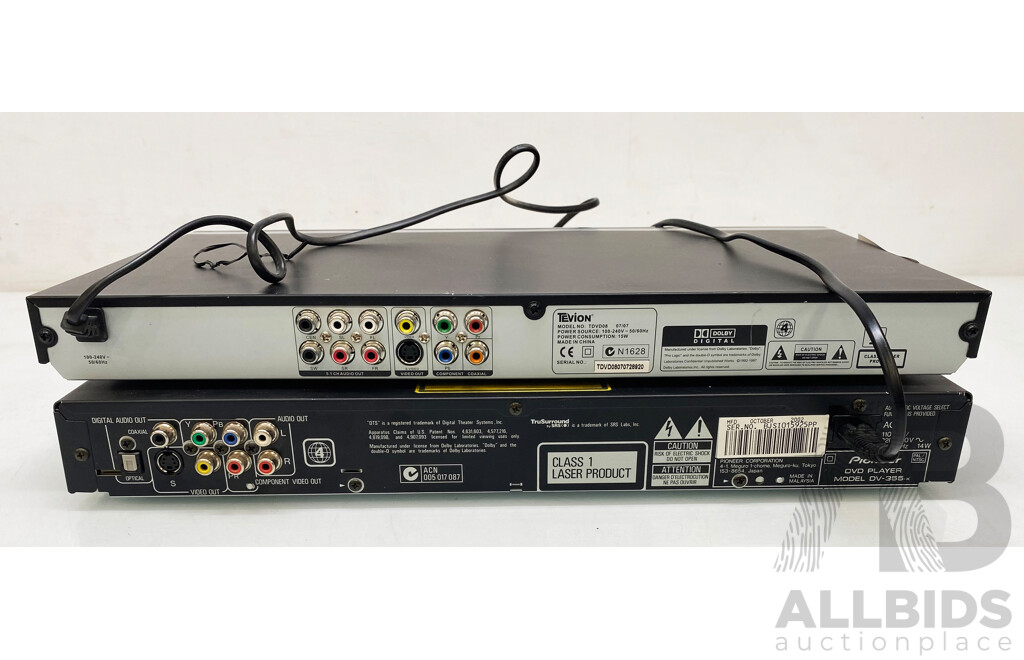 Tevion (TDVD08) DVD Player & Pioneer (DV-355) DVD Player