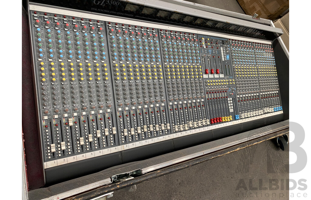 Allen & Heath GL3300 40 Channel Dual Function Audio Mixing Console with Rack Units and Road Cases