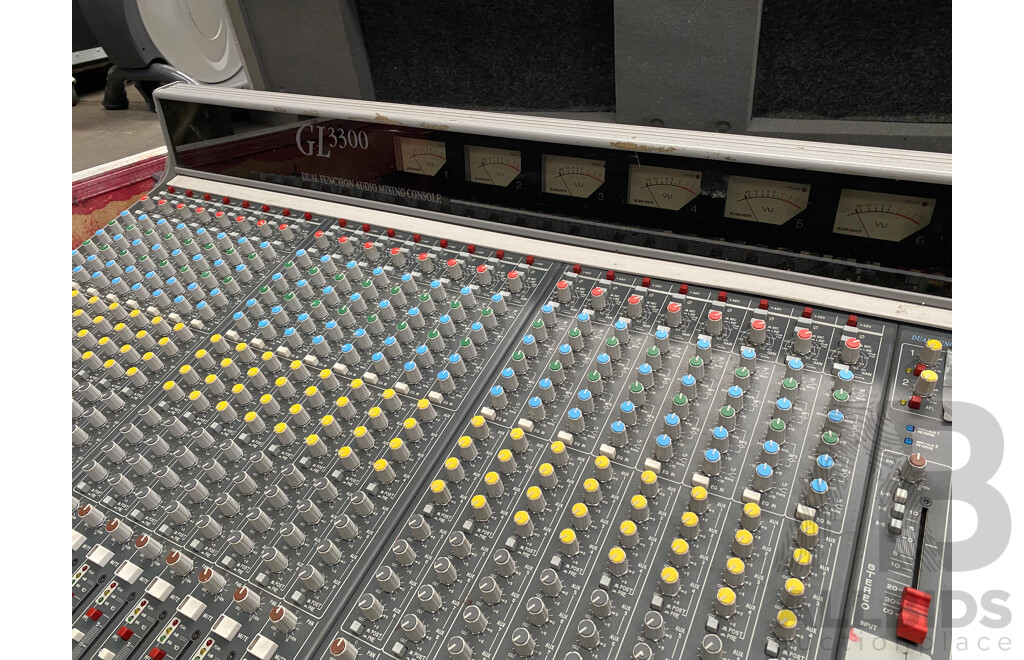 Allen & Heath GL3300 40 Channel Dual Function Audio Mixing Console with Rack Units and Road Cases