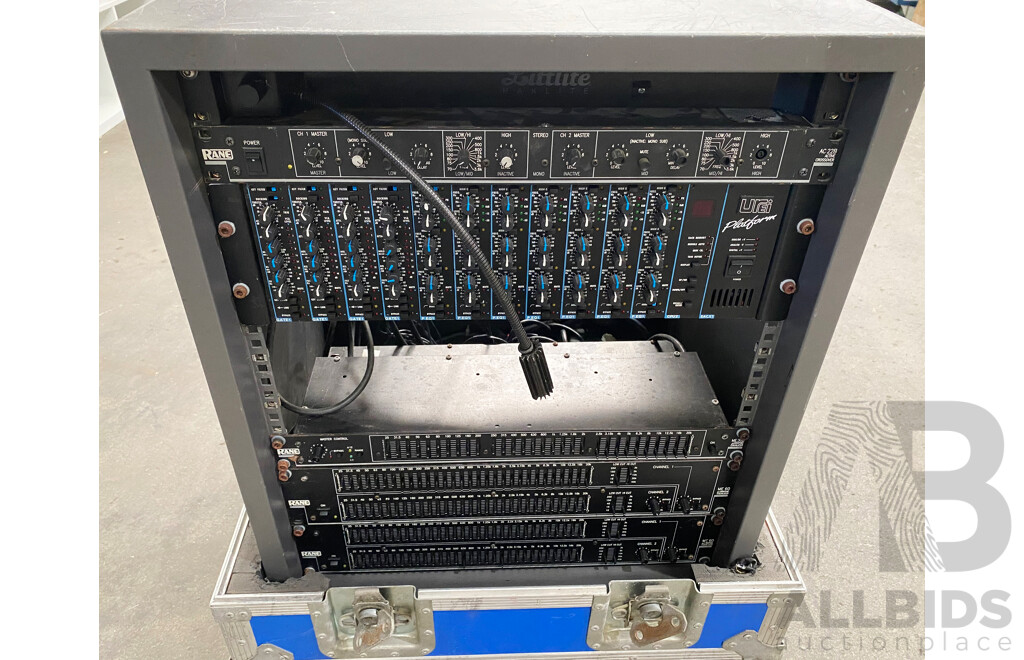 Allen & Heath GL3300 40 Channel Dual Function Audio Mixing Console with Rack Units and Road Cases