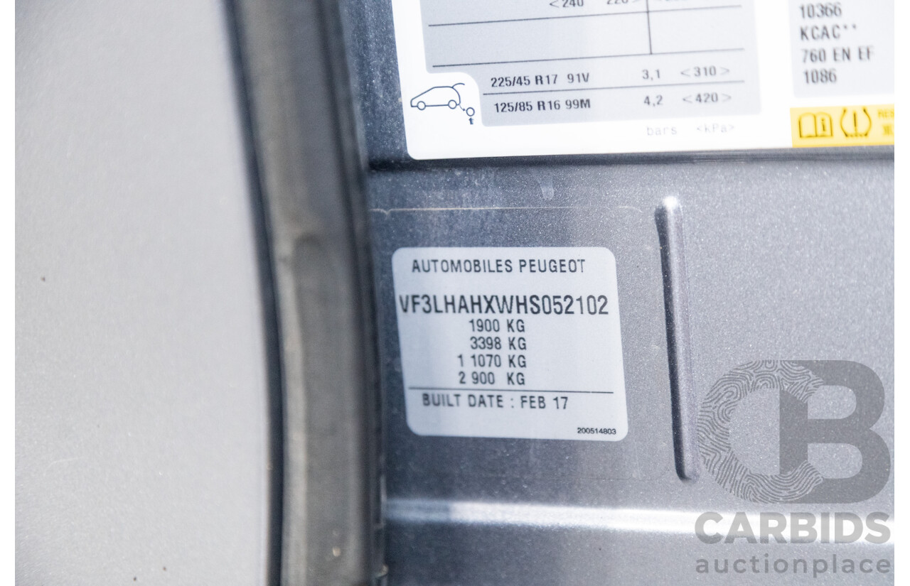 01/2019 Peugeot 308 Allure T9 MY19 4d Hatch Artense Grey Turbo 1.2L