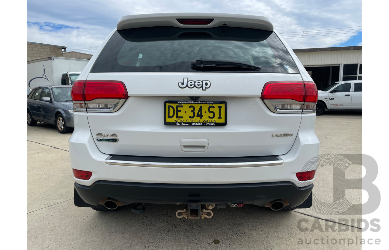 06/2015 Jeep Grand Cherokee LAREDO (4x4) 4x4 WK MY15 4D Wagon White 3.0L