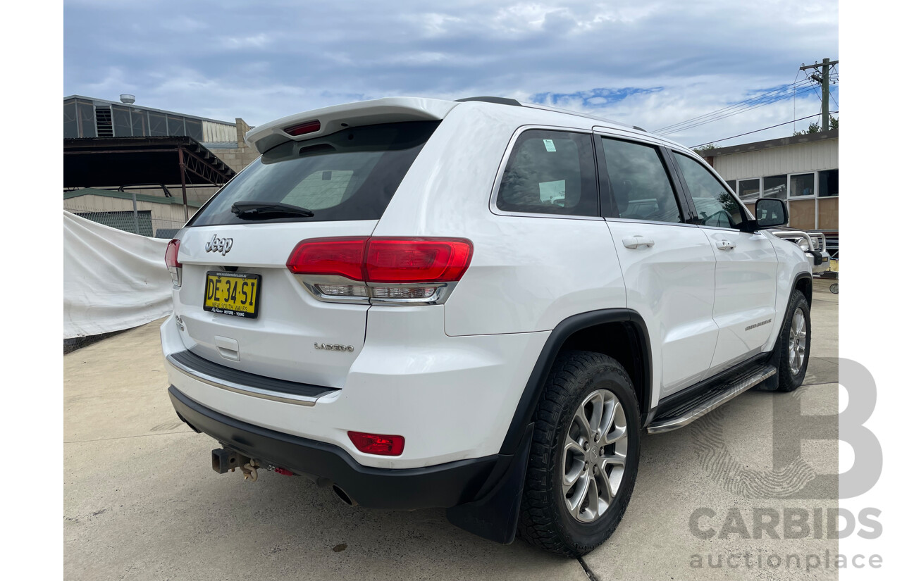 06/2015 Jeep Grand Cherokee LAREDO (4x4) 4x4 WK MY15 4D Wagon White 3.0L