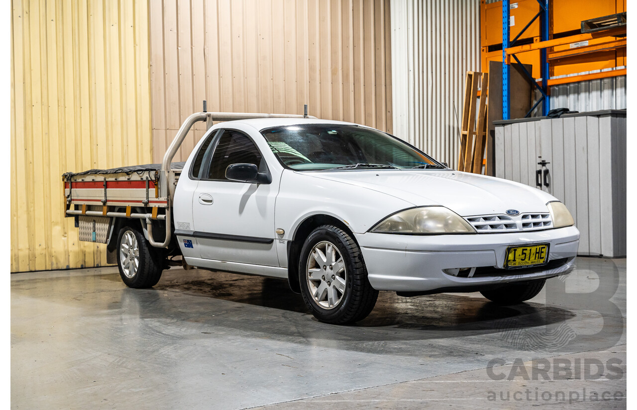 5/2002 Ford Falcon XL Tradesman AUII 2d C/Chas White 4.0L