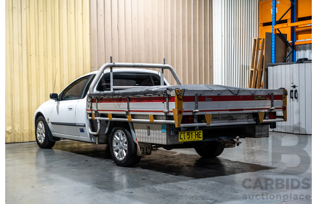 5/2002 Ford Falcon XL Tradesman AUII 2d C/Chas White 4.0L