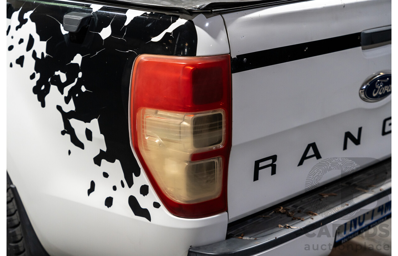 12/2013 Ford Ranger XL 2.2 Hi-Rider PX Super Cab Utility White Turbo Diesel 2.2L