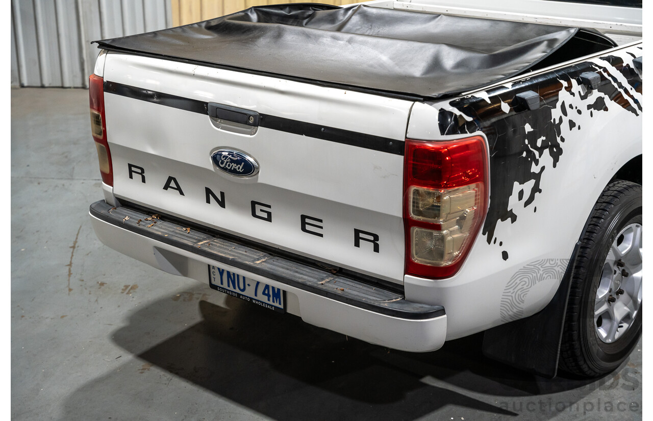 12/2013 Ford Ranger XL 2.2 Hi-Rider PX Super Cab Utility White Turbo Diesel 2.2L