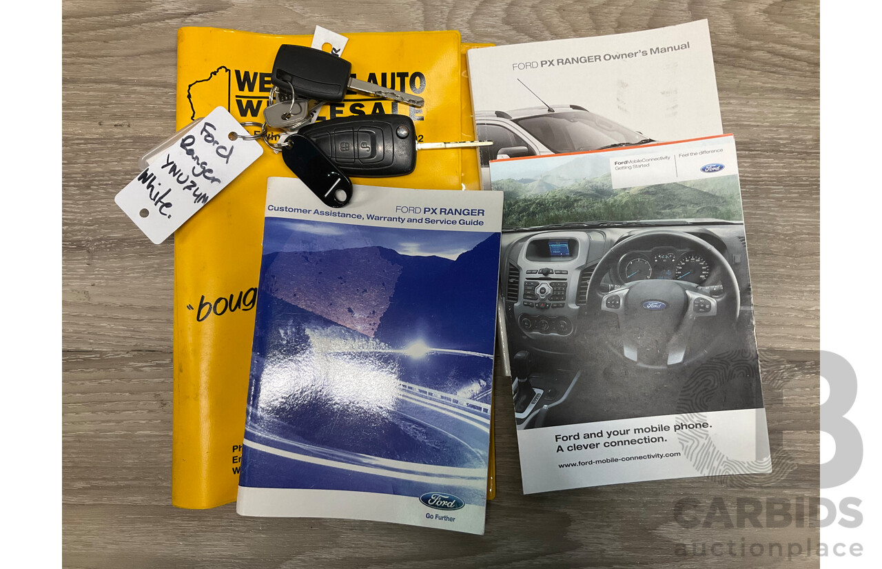 12/2013 Ford Ranger XL 2.2 Hi-Rider PX Super Cab Utility White Turbo Diesel 2.2L