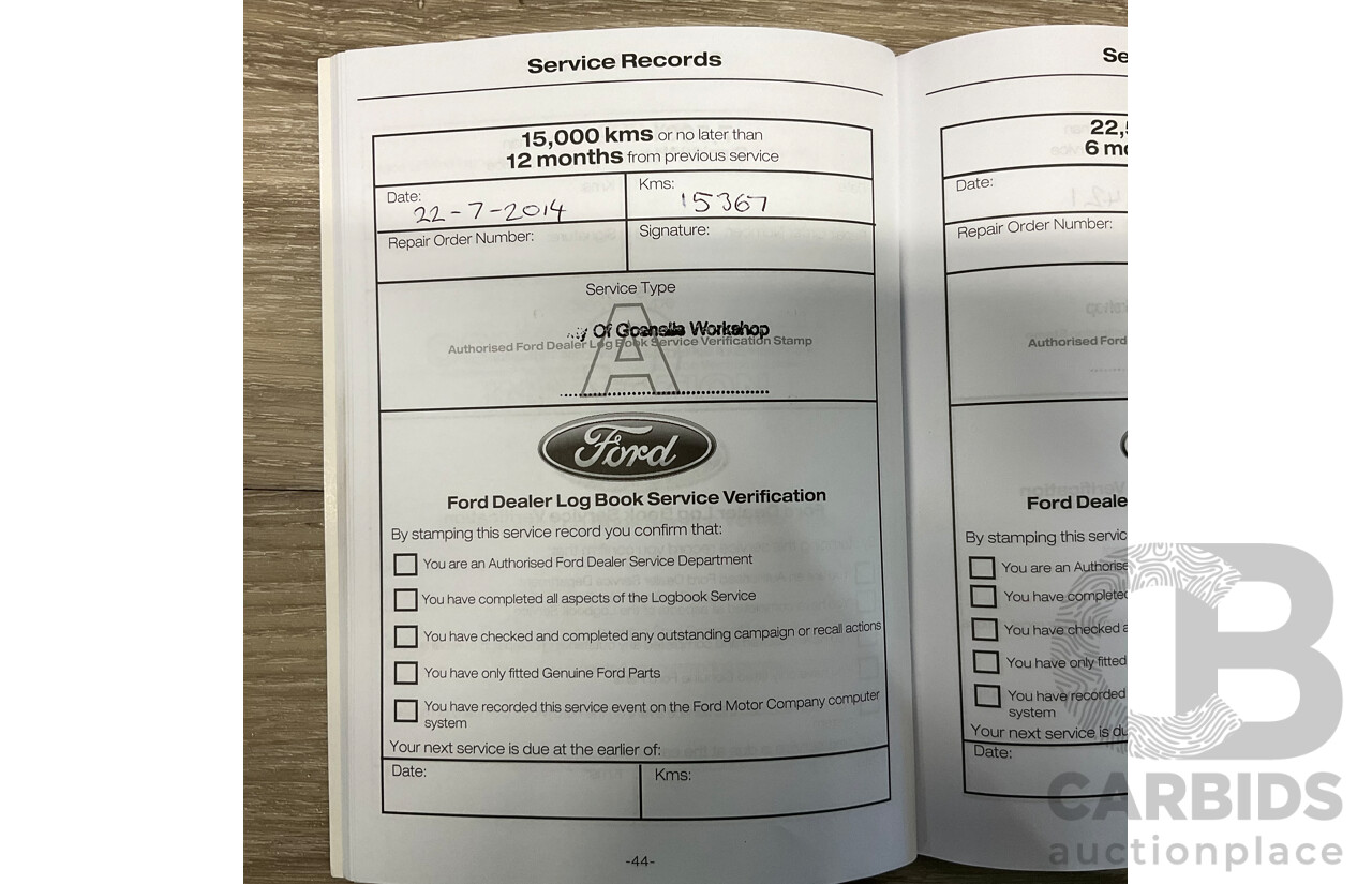 12/2013 Ford Ranger XL 2.2 Hi-Rider PX Super Cab Utility White Turbo Diesel 2.2L