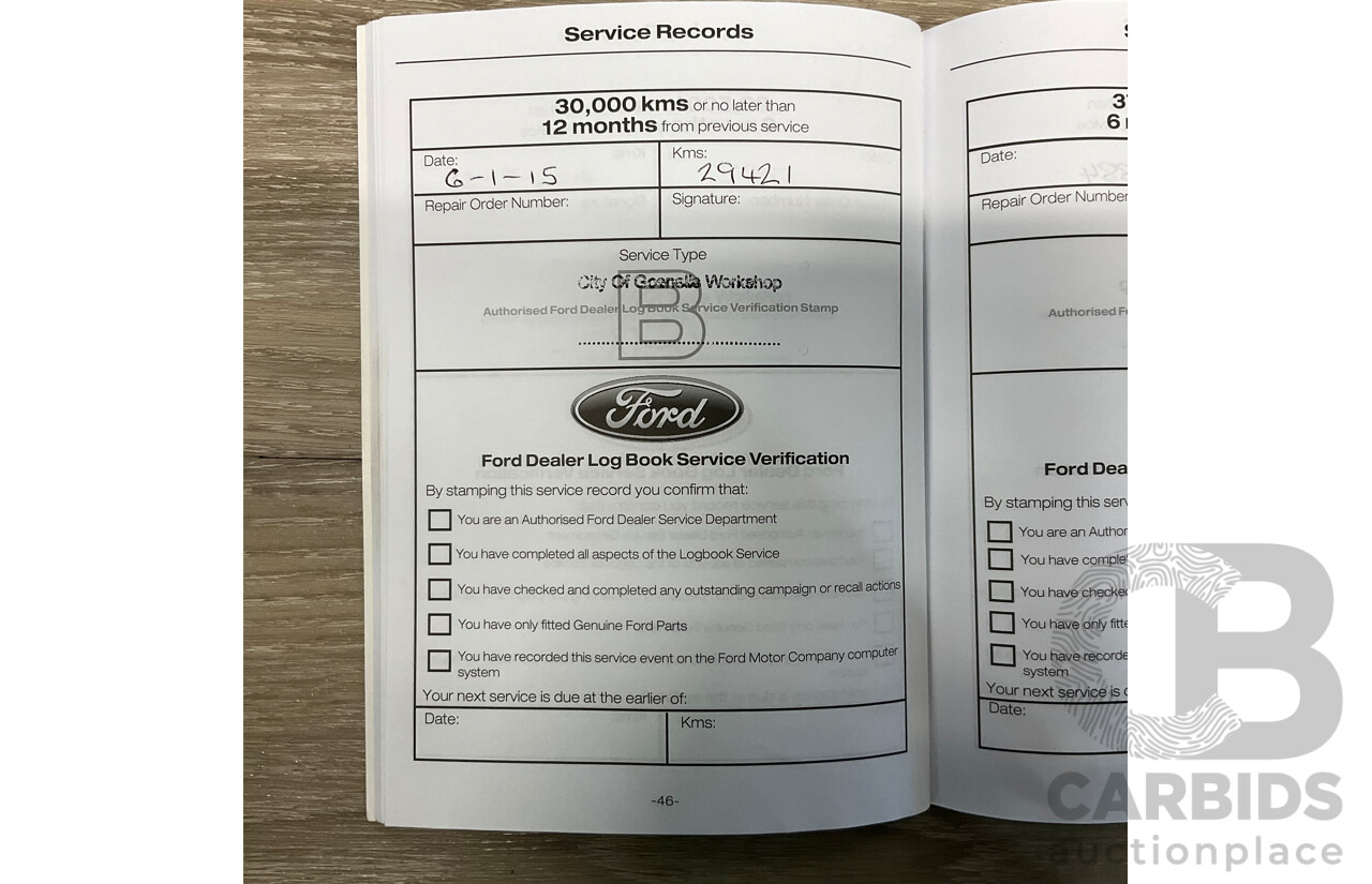 12/2013 Ford Ranger XL 2.2 Hi-Rider PX Super Cab Utility White Turbo Diesel 2.2L