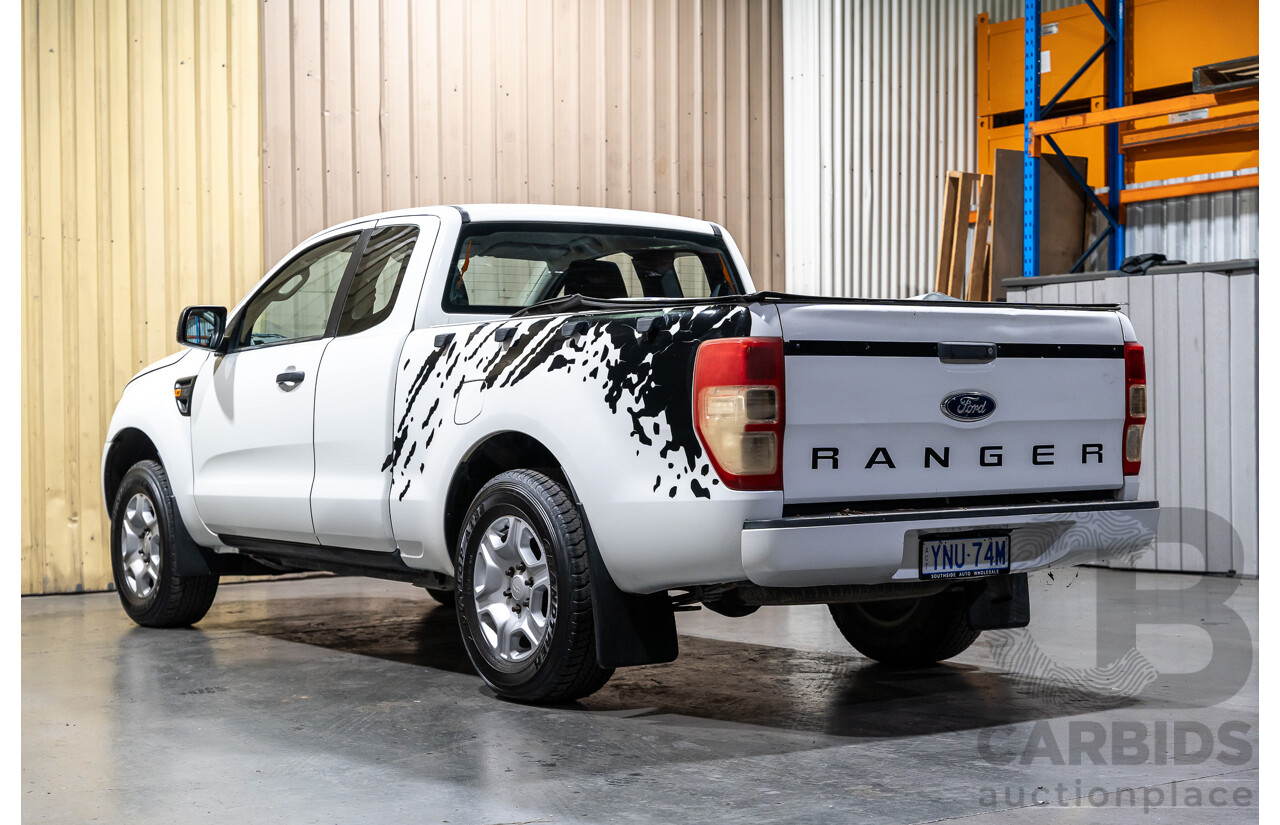 12/2013 Ford Ranger XL 2.2 Hi-Rider PX Super Cab Utility White Turbo Diesel 2.2L