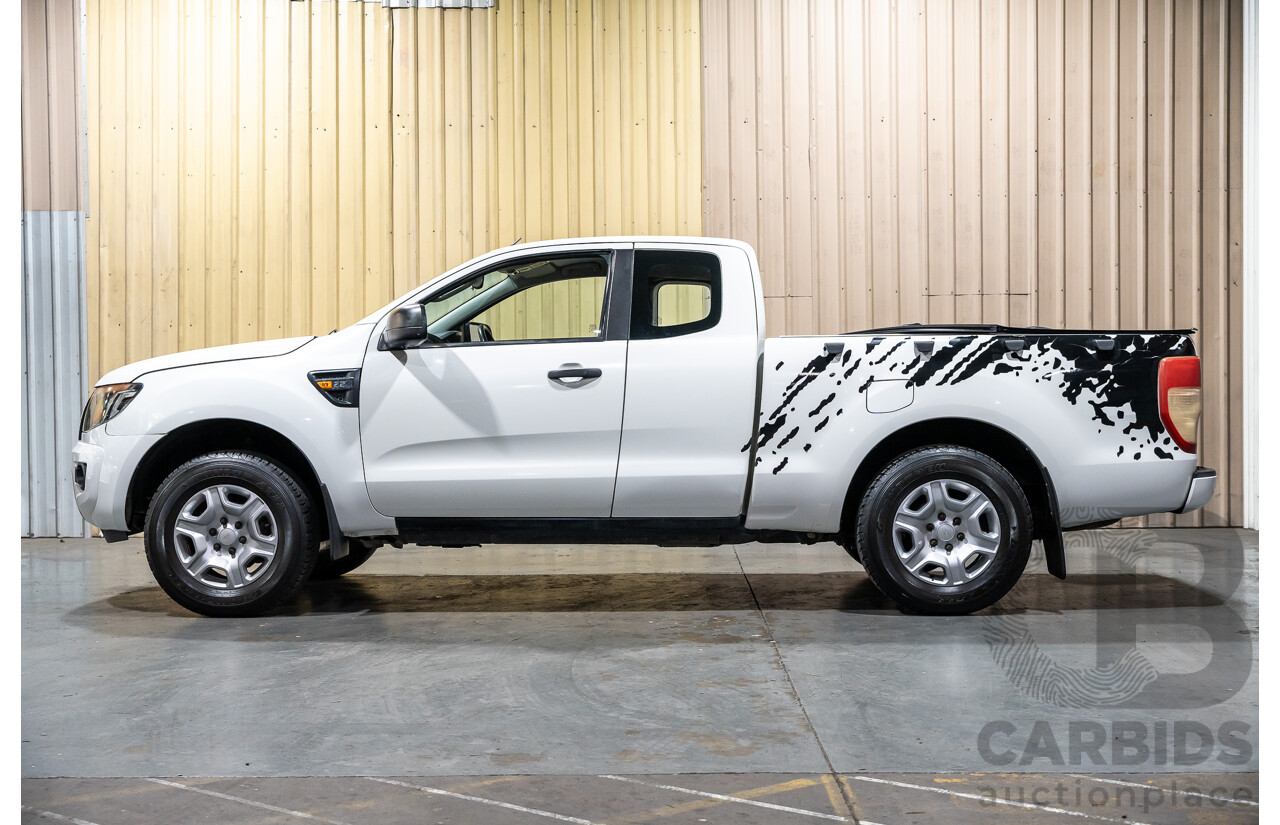 12/2013 Ford Ranger XL 2.2 Hi-Rider PX Super Cab Utility White Turbo Diesel 2.2L