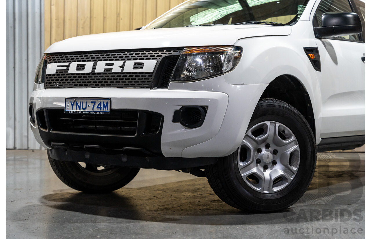 12/2013 Ford Ranger XL 2.2 Hi-Rider PX Super Cab Utility White Turbo Diesel 2.2L
