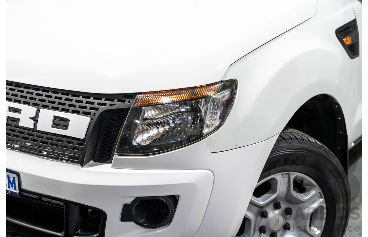12/2013 Ford Ranger XL 2.2 Hi-Rider PX Super Cab Utility White Turbo Diesel 2.2L