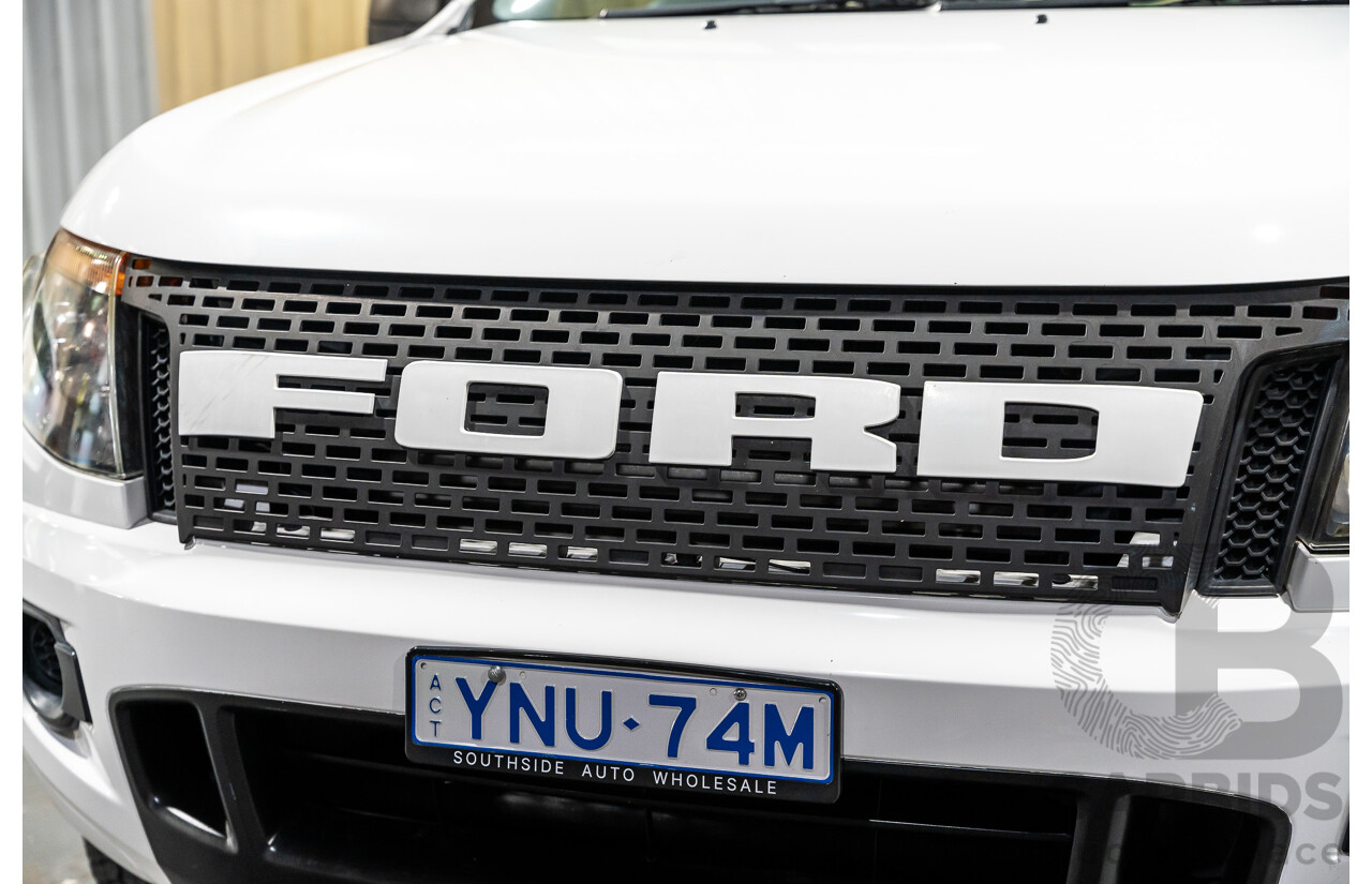 12/2013 Ford Ranger XL 2.2 Hi-Rider PX Super Cab Utility White Turbo Diesel 2.2L