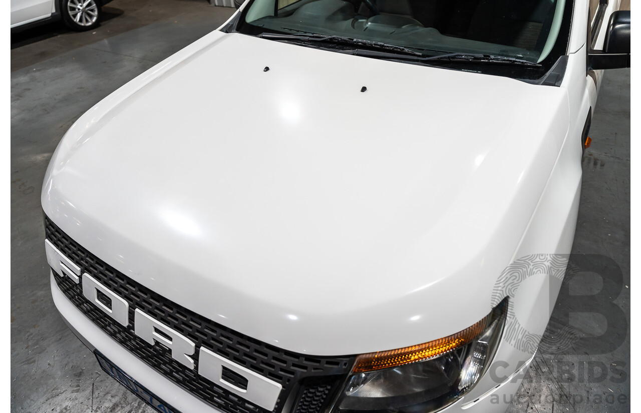 12/2013 Ford Ranger XL 2.2 Hi-Rider PX Super Cab Utility White Turbo Diesel 2.2L