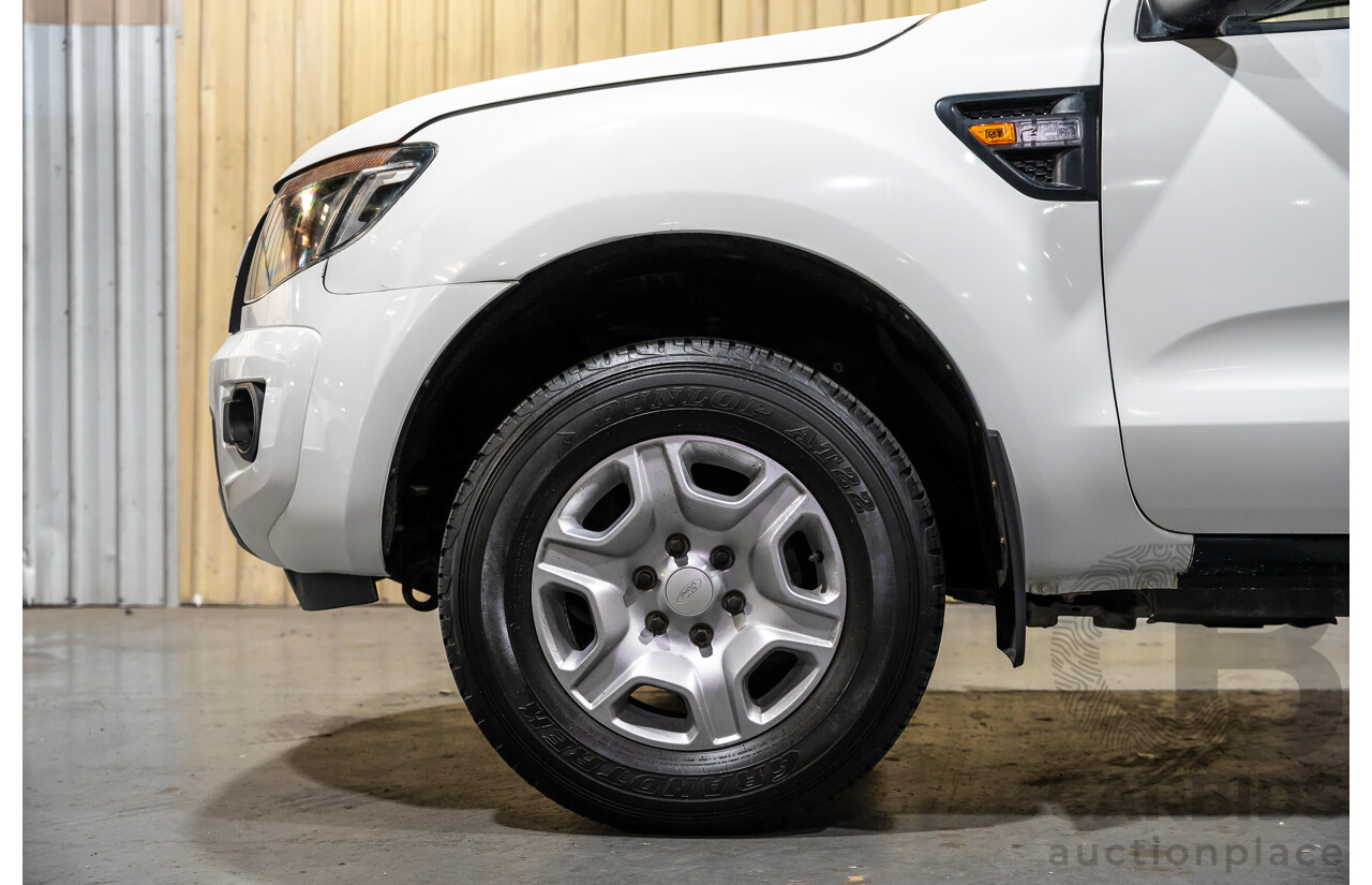 12/2013 Ford Ranger XL 2.2 Hi-Rider PX Super Cab Utility White Turbo Diesel 2.2L